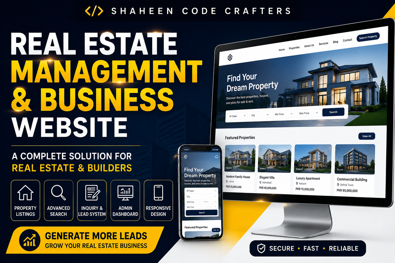 Shaheen’s Real Estate Management & Business Website Demo