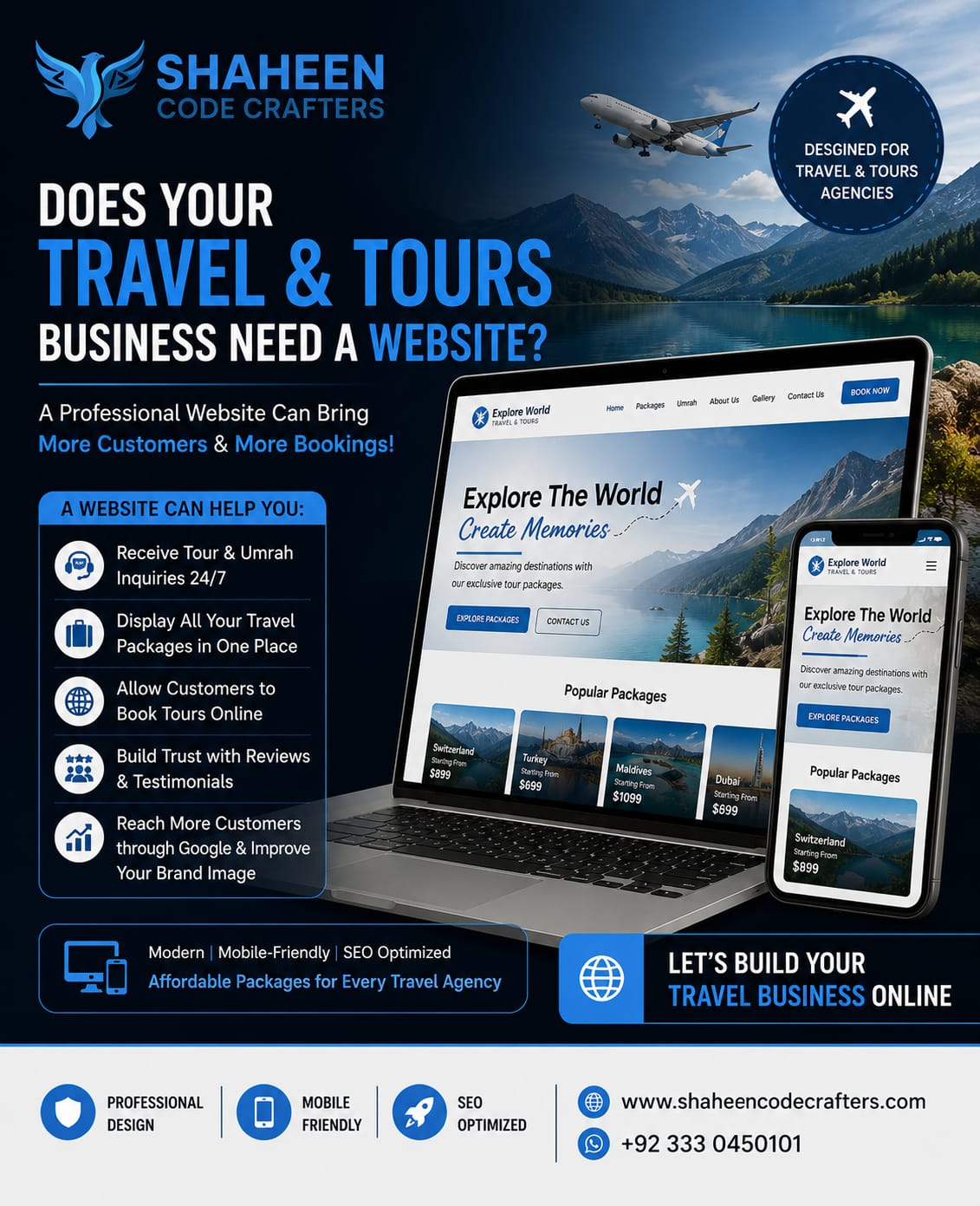 Travel Agency Website Development | Custom Travel Booking Website Design & Development