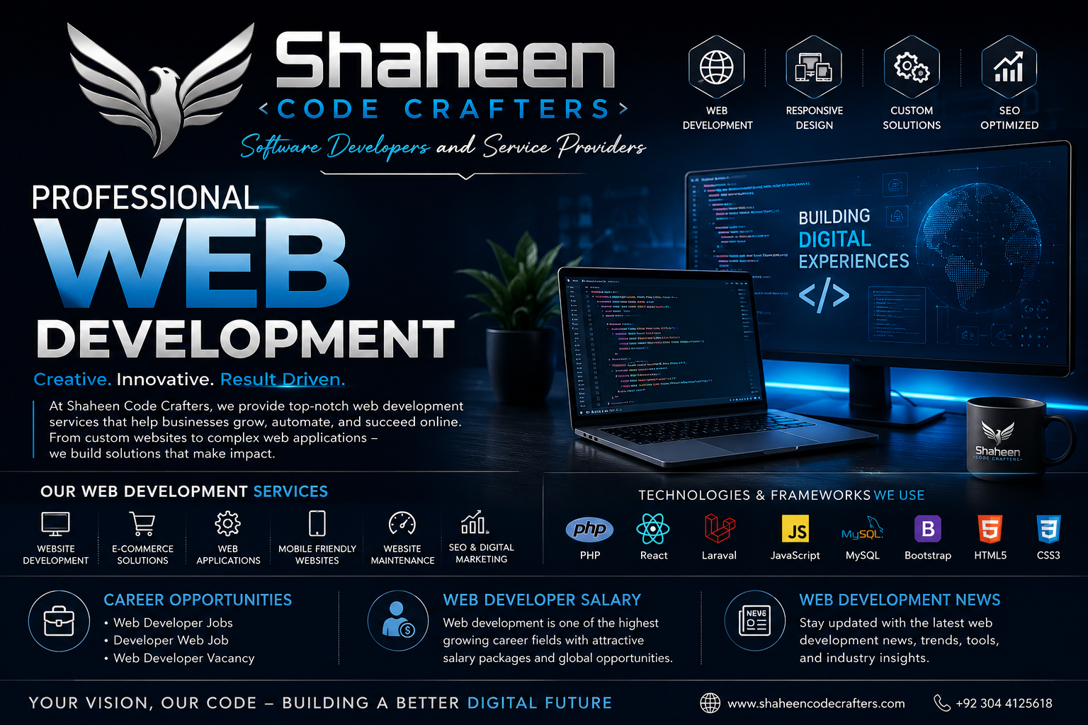 Professional Web Development Services for Modern Businesses | Shaheen Code Crafters